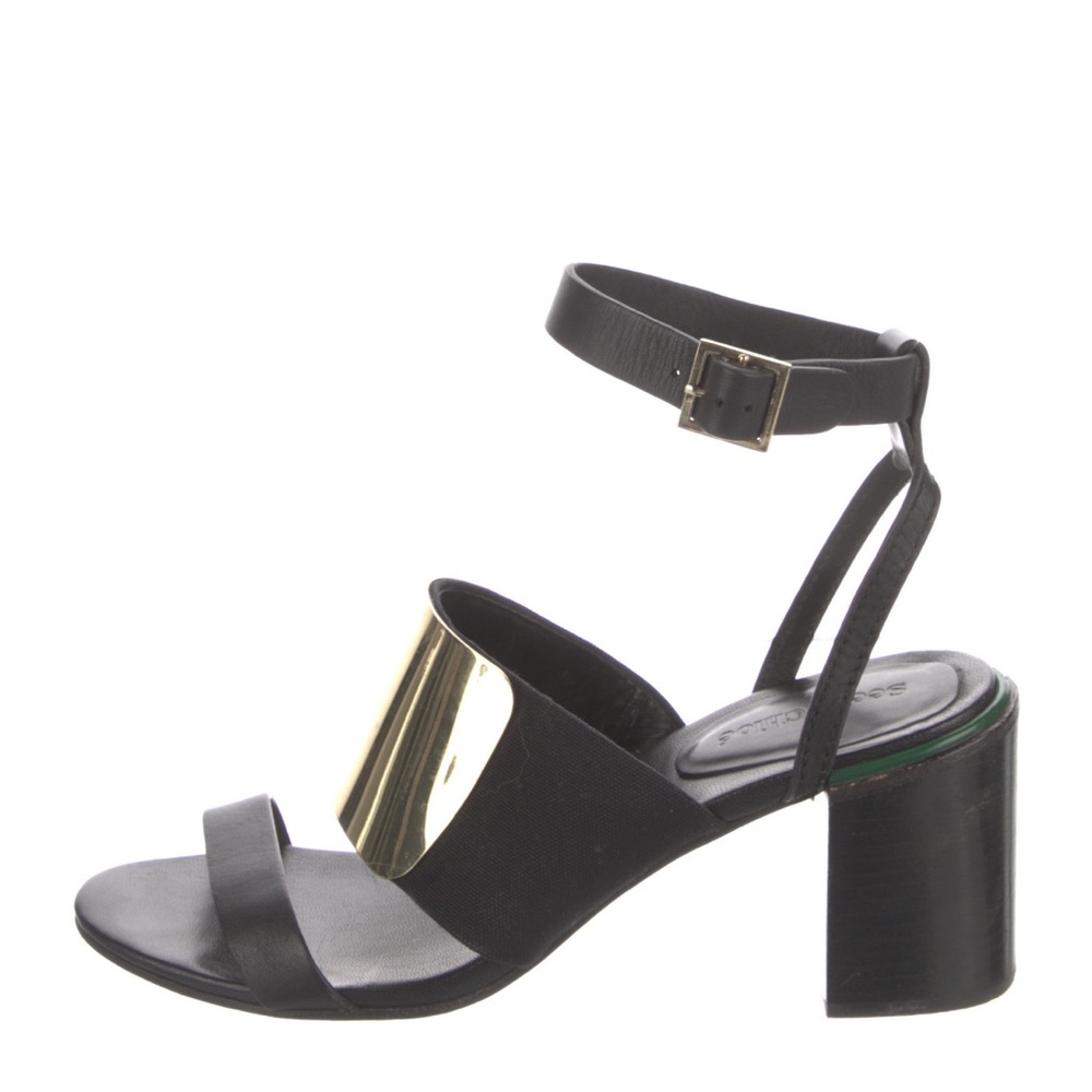 See by Chloe block leather sandals 38.5